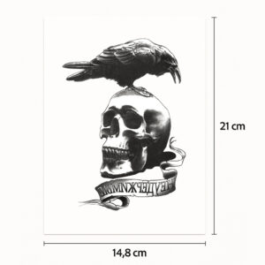 Tatouage demi-sleeve Corbeau noir