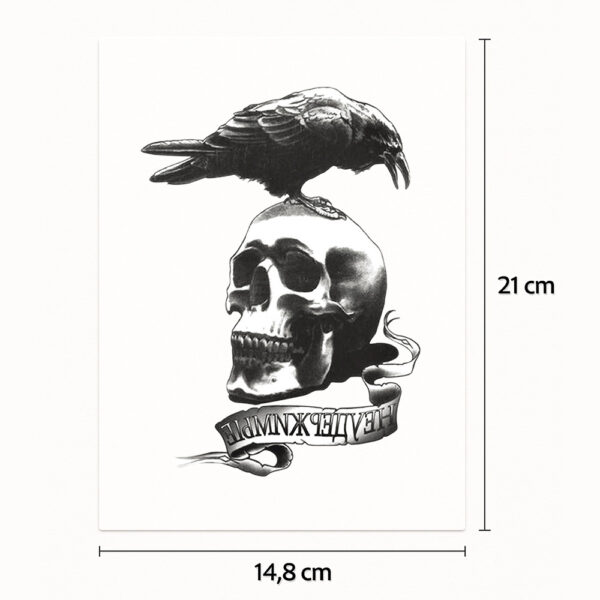 Tatouage demi-sleeve Corbeau noir