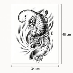 Tatouage dos tigre chasseur