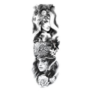 Tatouage sleeve pleine lune