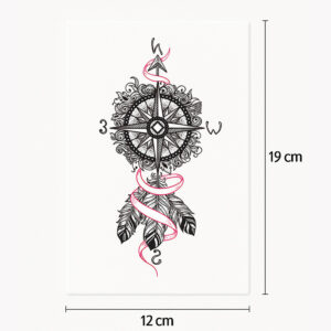 Tatouage boussole gracieuse